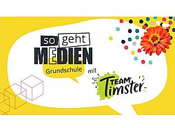 Logo „so geht MEDIEN" – Grundschule mit Team Timster